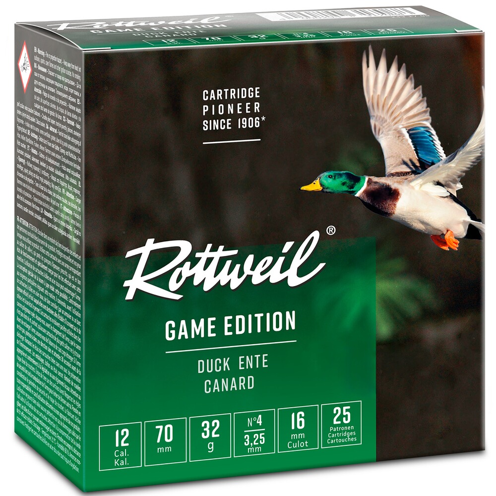 12/70 Game Edition Ente Steel 3,25mm 32g, Rottweil