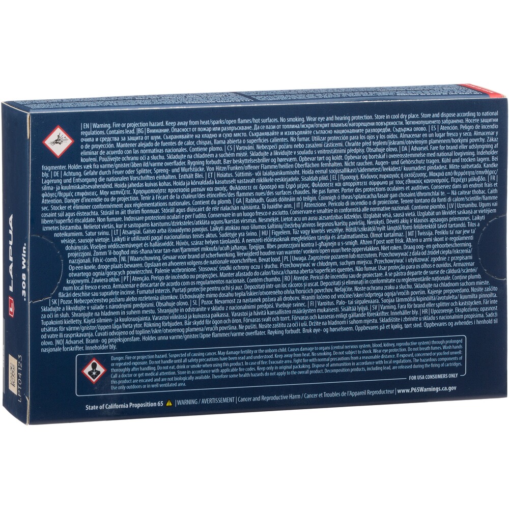 .308 Win. Mega couche partielle SP 9,7 g/150 grs., Lapua