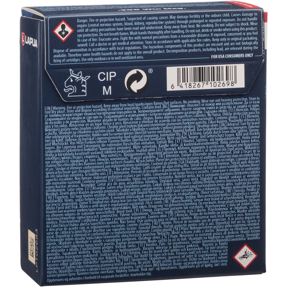 .300 Win. Mag. Mega couche partielle SP 12g/185grs., Lapua