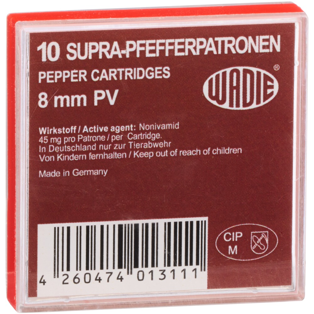 Pfefferpatronen PV Supra 8 mm