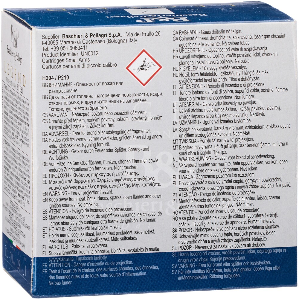 12/70 F2 Legend Professional Steel 2,5mm 28g, Baschieri & Pellagri