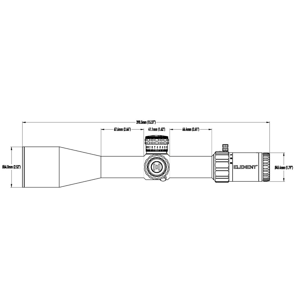 Zielfernrohr Titan 5-25x56 FFP, Element Optics