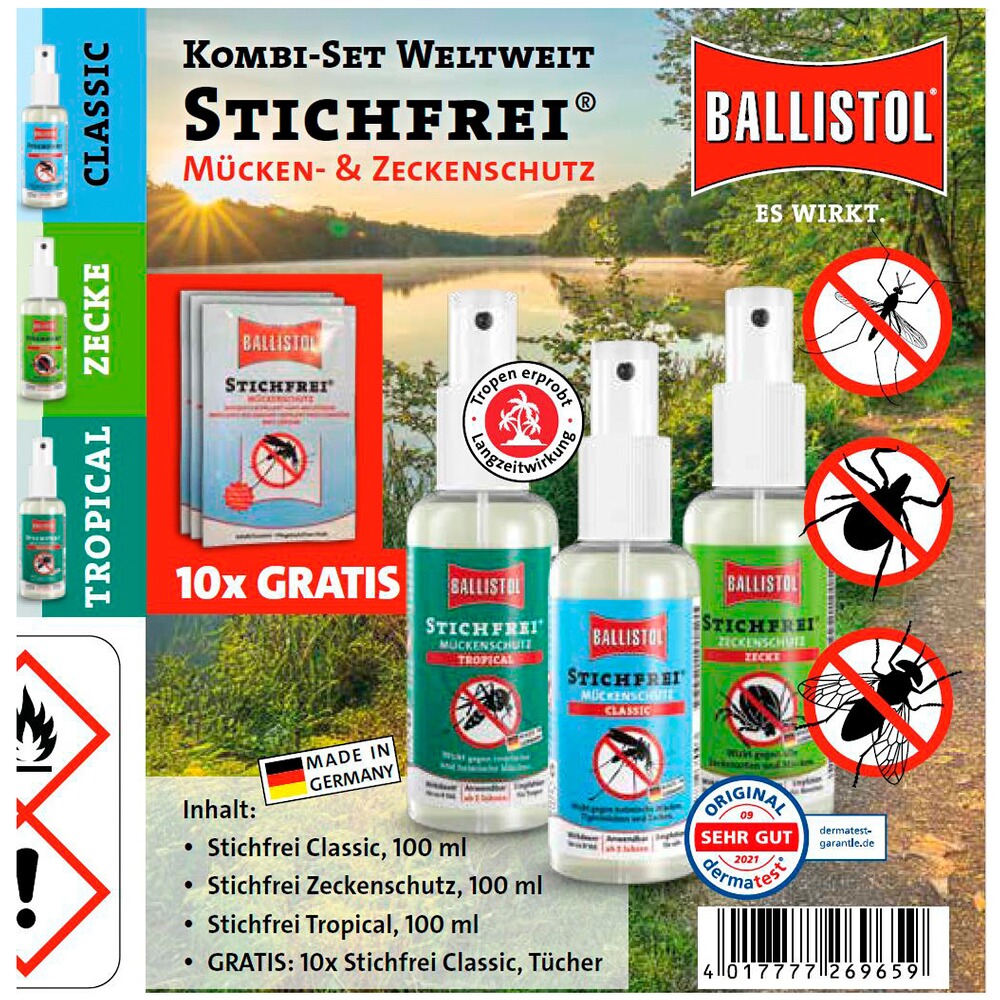 Kit anti-moustiques et anti-tiques sans piqûres, BALLISTOL