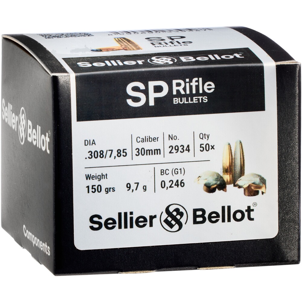 Geschosse .308 Tlm FK 9,7g/150grs., Sellier & Bellot