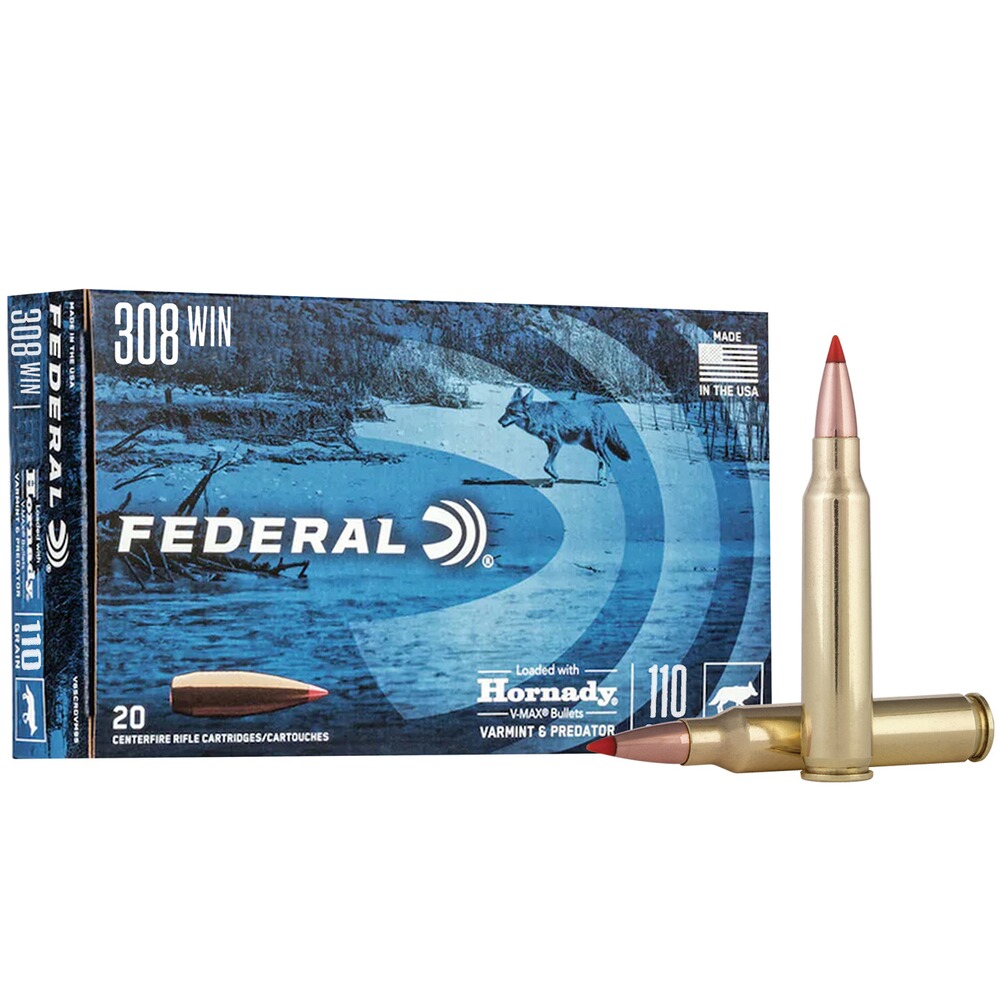 .308 Win. Varmint & Predator V-Max 7,1g/110grs., Federal Ammunition