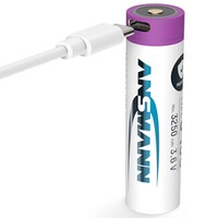Akku 185650 Typ 3400 min. 3250 mAh mit Ladebuchse, Ansmann