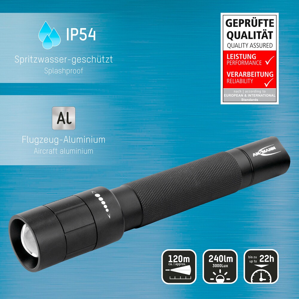 M200F 5W LED flashlight, Ansmann