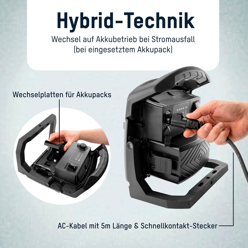 Arbeitsleuchte WL60W 18V Hybrid, Ansmann