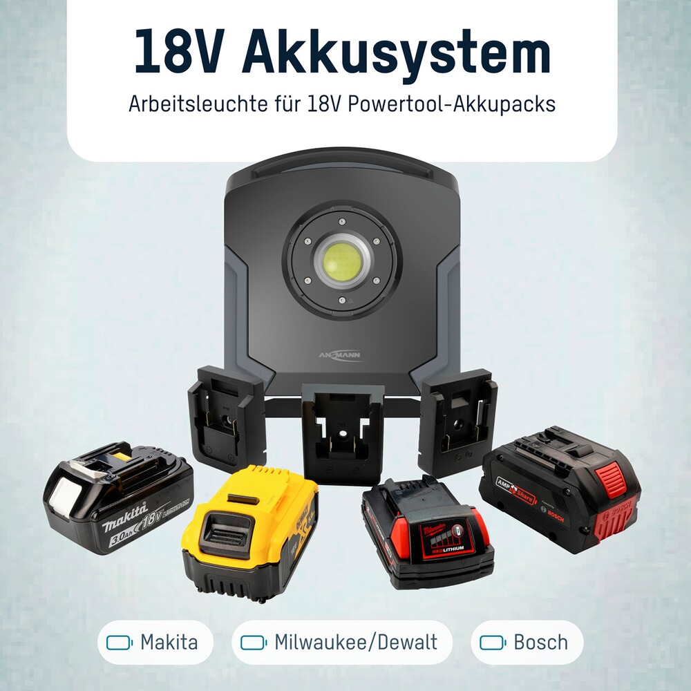 Arbeitsleuchte WL60W 18V Hybrid, Ansmann