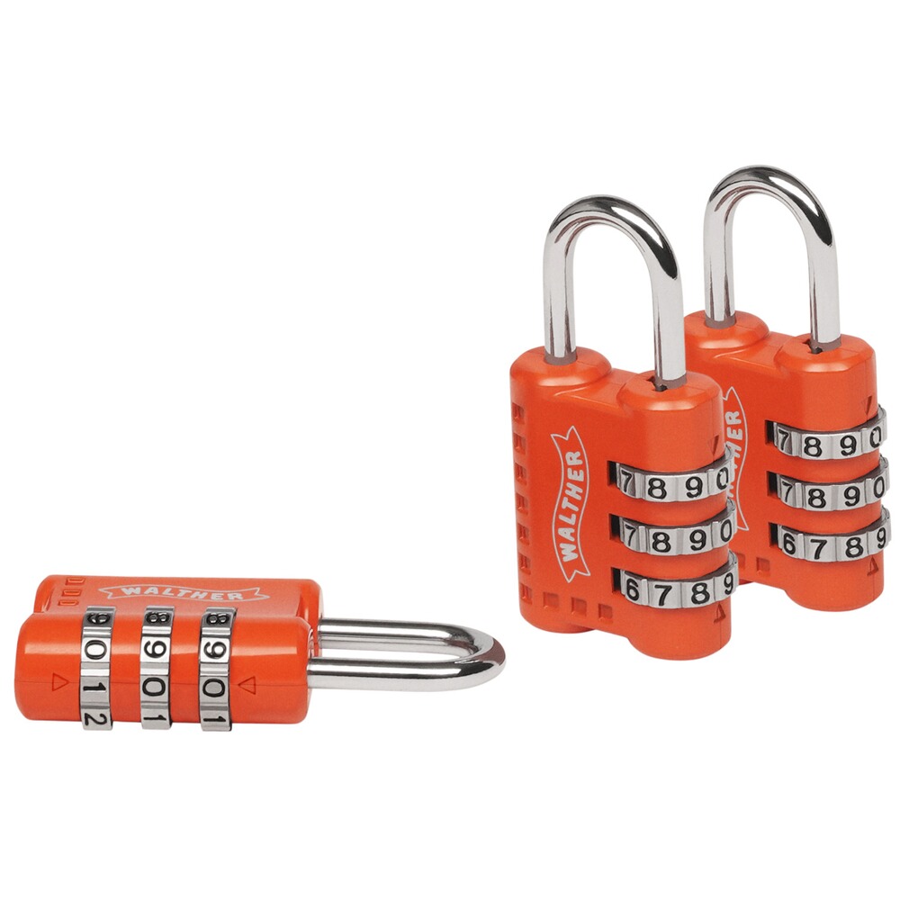 Zahlenschloss 3er Set, Walther
