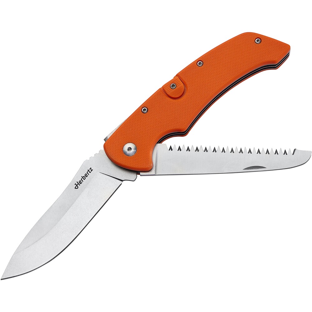 Couteau de poche n° 72, n° 101, n° 114, n° 98, n° 101, n° 114, n° 116 et n° 122 orange 2 pièces, Herbertz