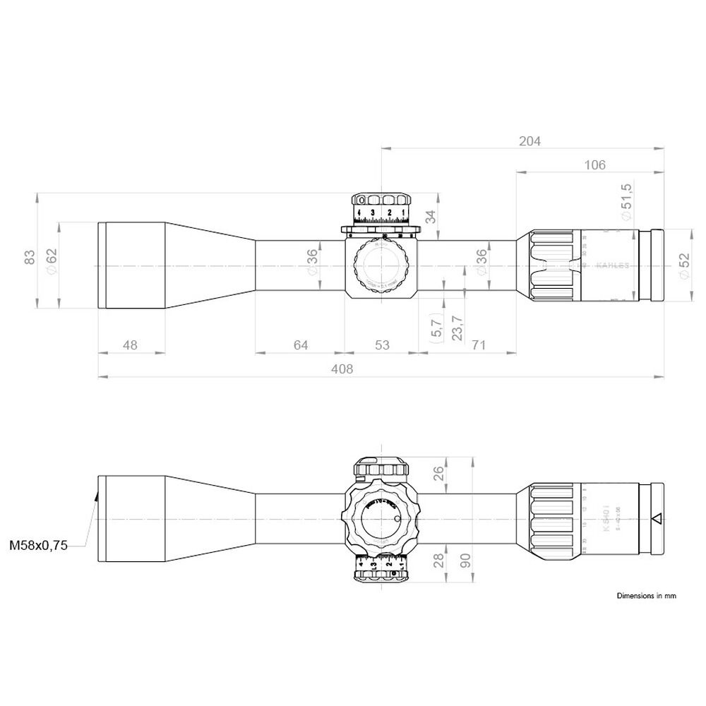 Zielfernrohr K540i Refined 5-40x56 , Kahles