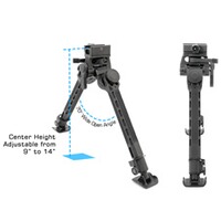 Bipod UTG Big Bore 9 x 14 inch Alu sw, UTG