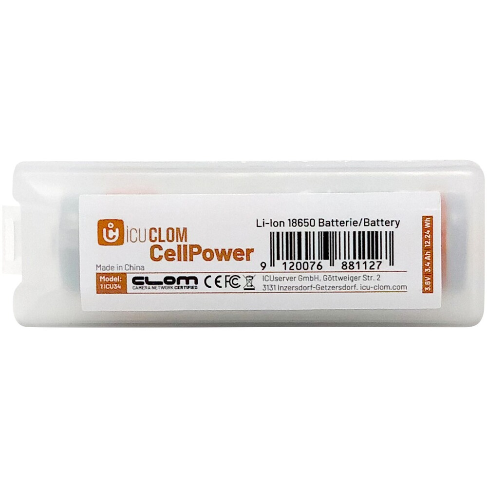 Akku CELLPOWER WHITE 18650 3.400mAh, ICU