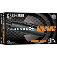 6,5 Creedmoor Fusion Tipped Subsonic 9,1g/140grs., Federal Ammunition