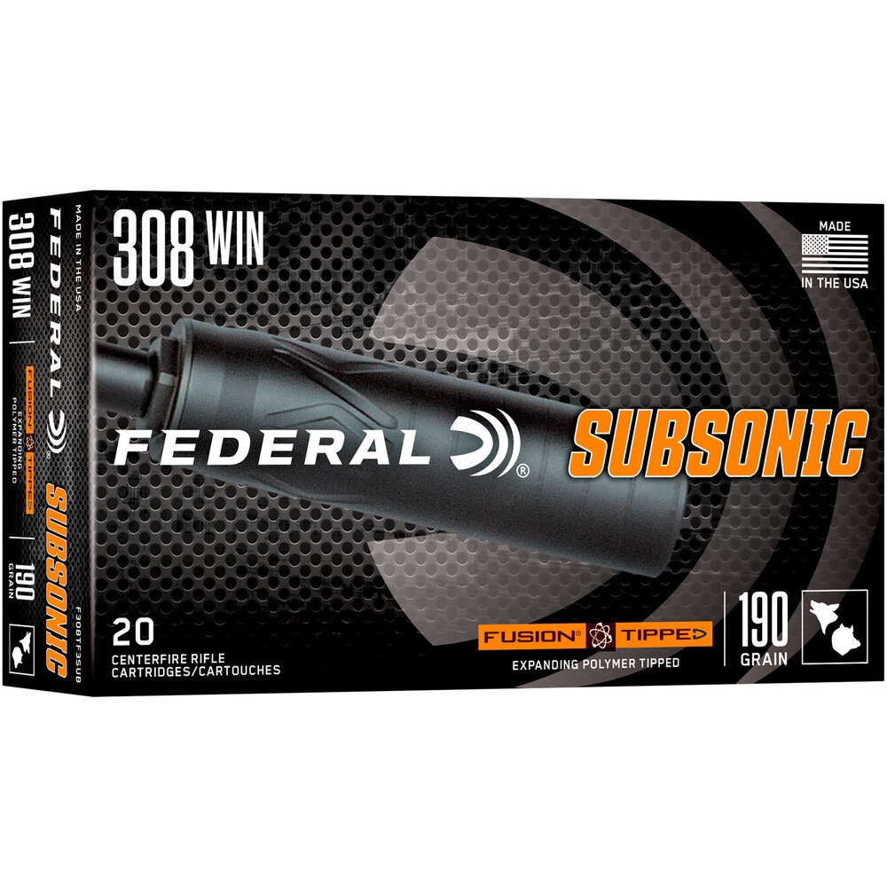 .308 Win. Fusion Tipped Subsonic 12,3g/190grs.