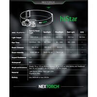Stirnlampe hiStar, NEXTORCH
