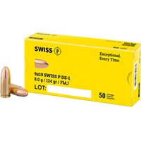 9 mm Luger DS-1 Vollmantel 8g/124grs., Swiss P
