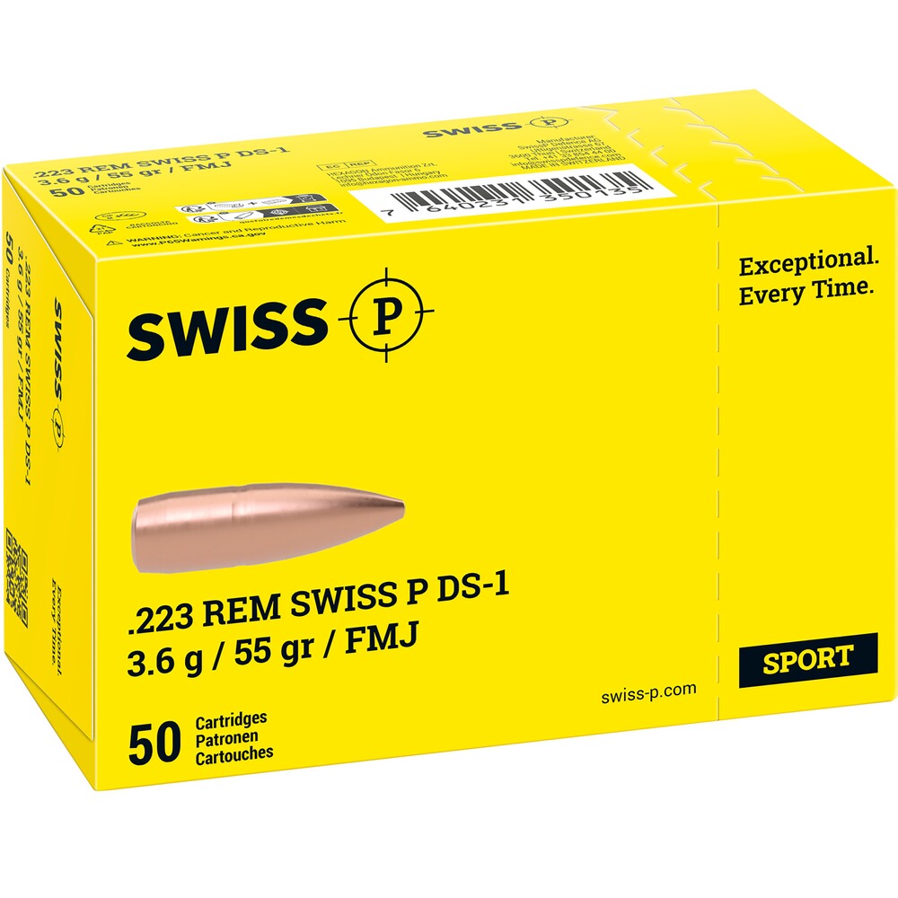.223 Rem. DS-1 Vollmantel 3,6g/55grs., Swiss P