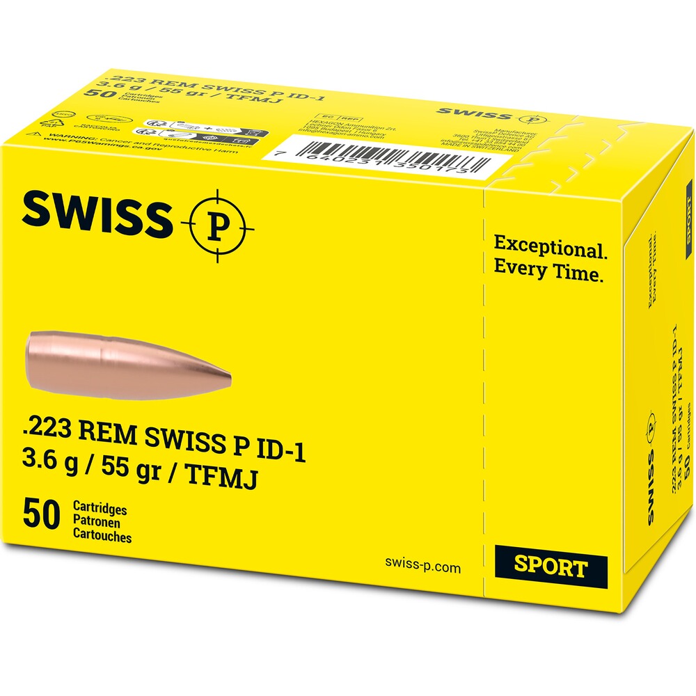 .223 Rem. ID-1 TFMJ 3,6g/55grs., Swiss P