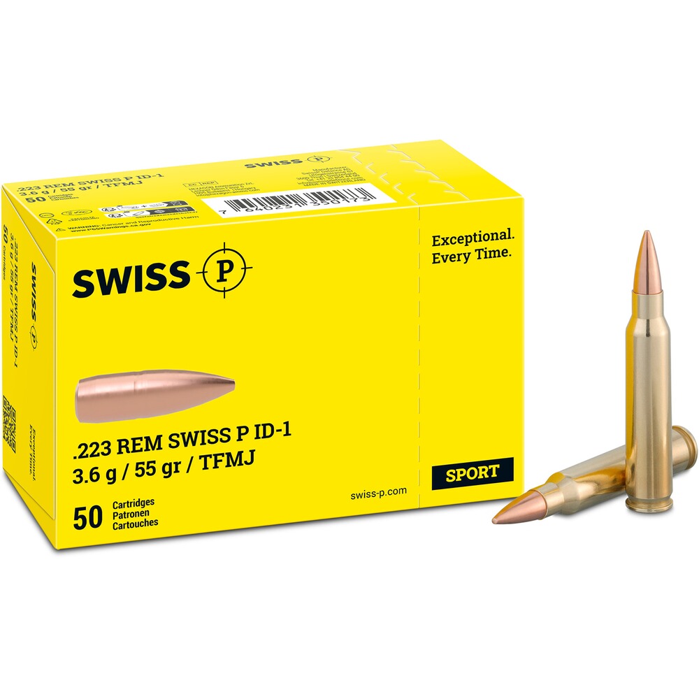 .223 Rem. ID-1 TFMJ 3,6g/55grs., Swiss P