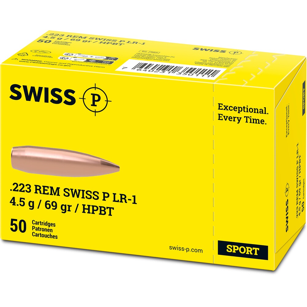 .223 Rem. LR-1 HPBT 4,5g/69grs., Swiss P