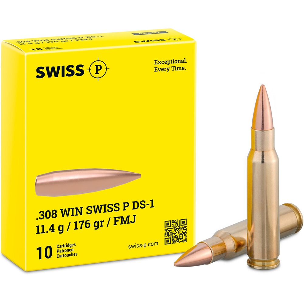 .308 Win. DS-1 Vollmantel 11,4g/176grs., Swiss P