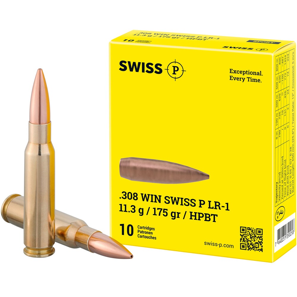 .308 Win. LR-1 HPBT 11,3g/175grs., Swiss P