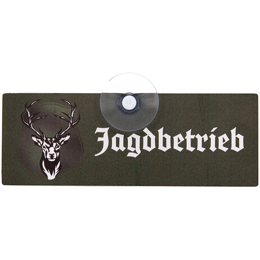 Schild mit Saugnapf für die Jagd - eckig