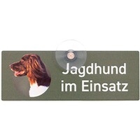 Schild mit Saugnapf - Hund im Einsatz, WILDE HILDE