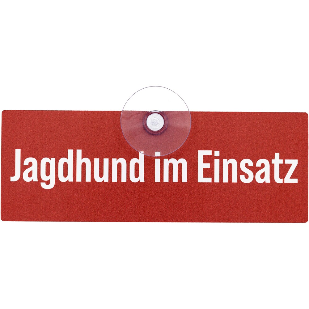 Schild mit Saugnapf für die Jagd - eckig