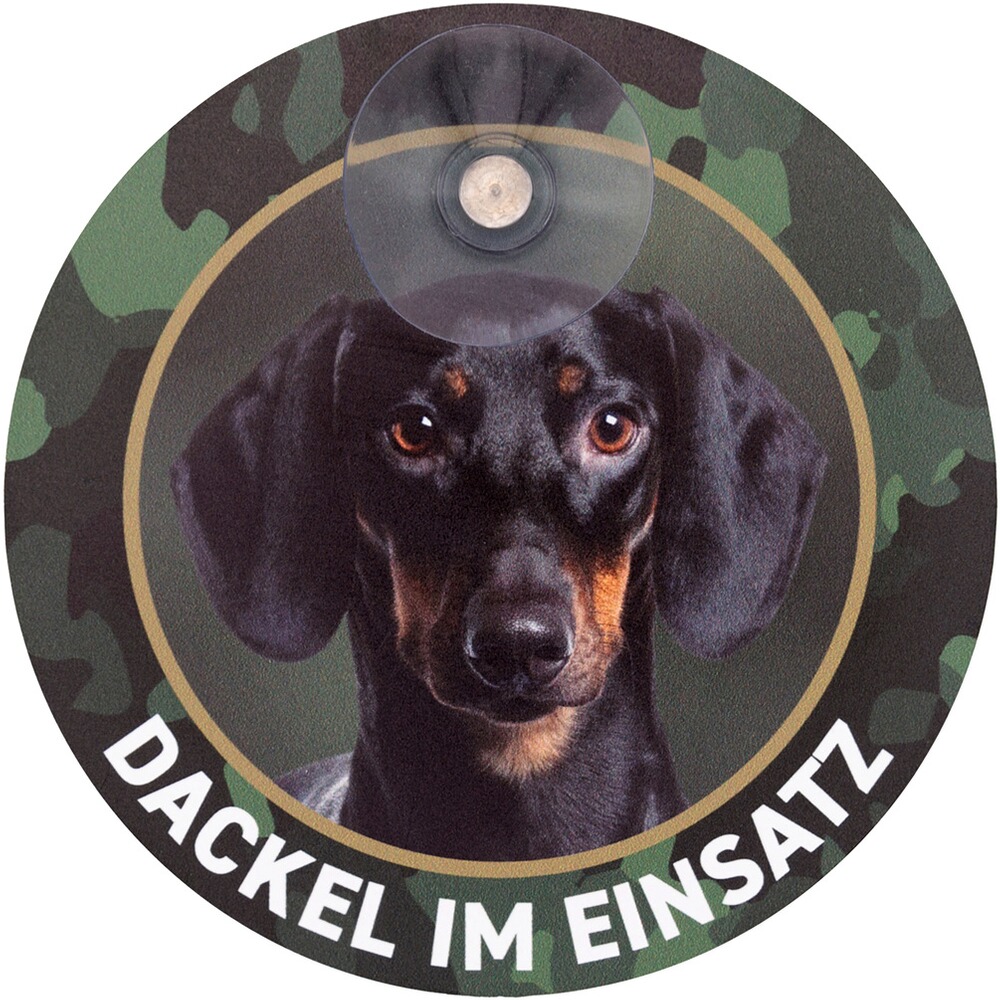 Schild mit Saugnapf für die Jagd - rund