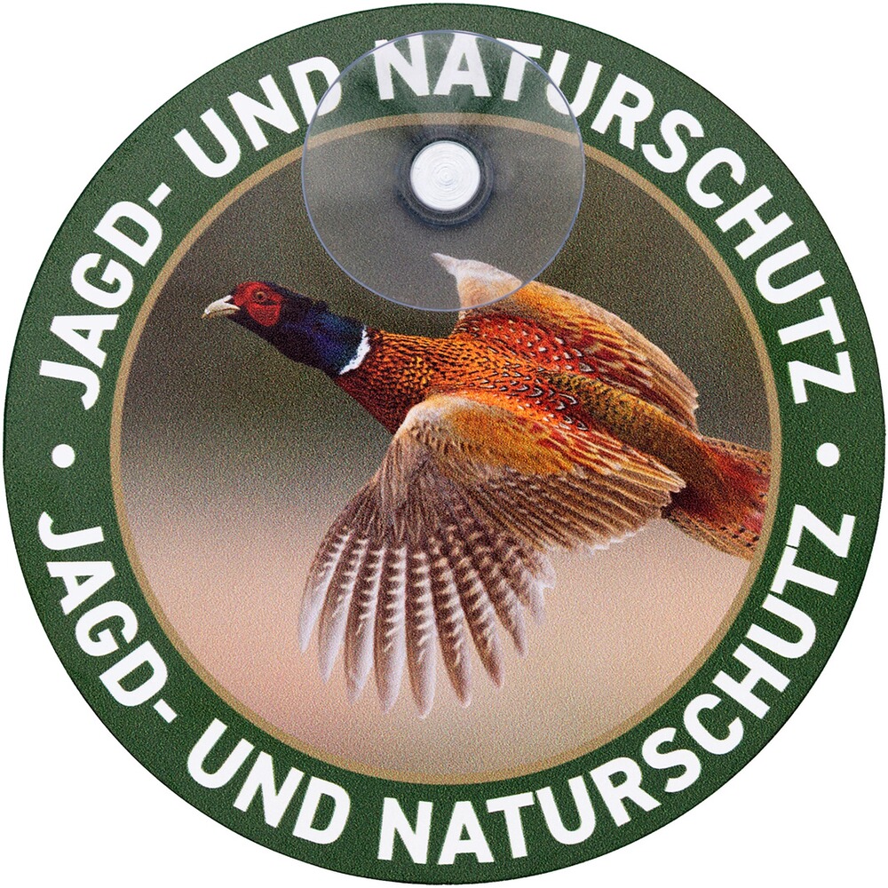 Schild mit Saugnapf für die Jagd - rund