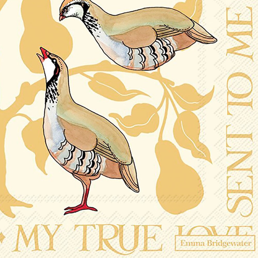 Servietten "Partridge in a Pear Tree Cream"