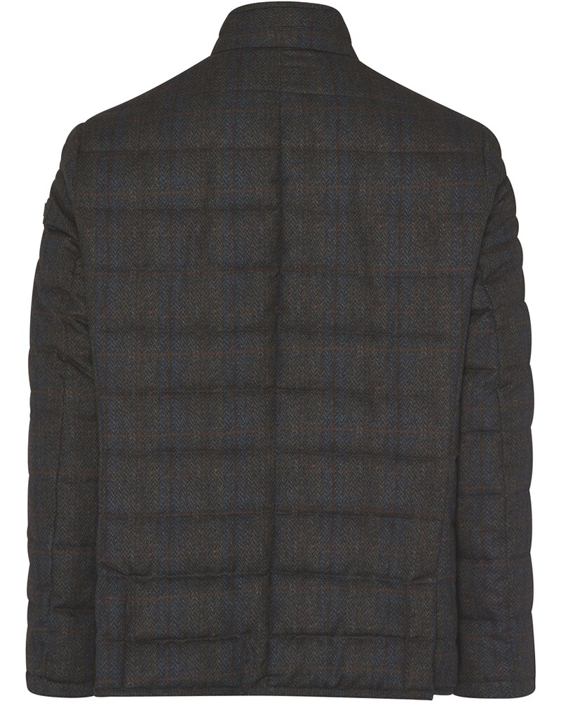 Steppjacke mit Tweed-Print, Steinbock