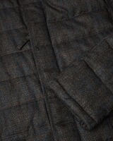 Steppjacke mit Tweed-Print, Steinbock