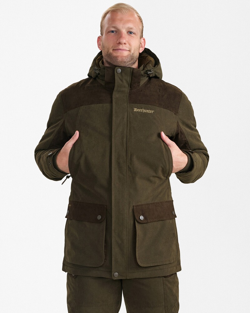 Winter jacket Eagle olive patched, size 48, Deerhunter