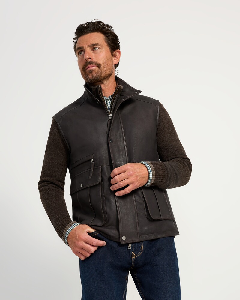 Outdoor-Lederweste, HIGHMOOR