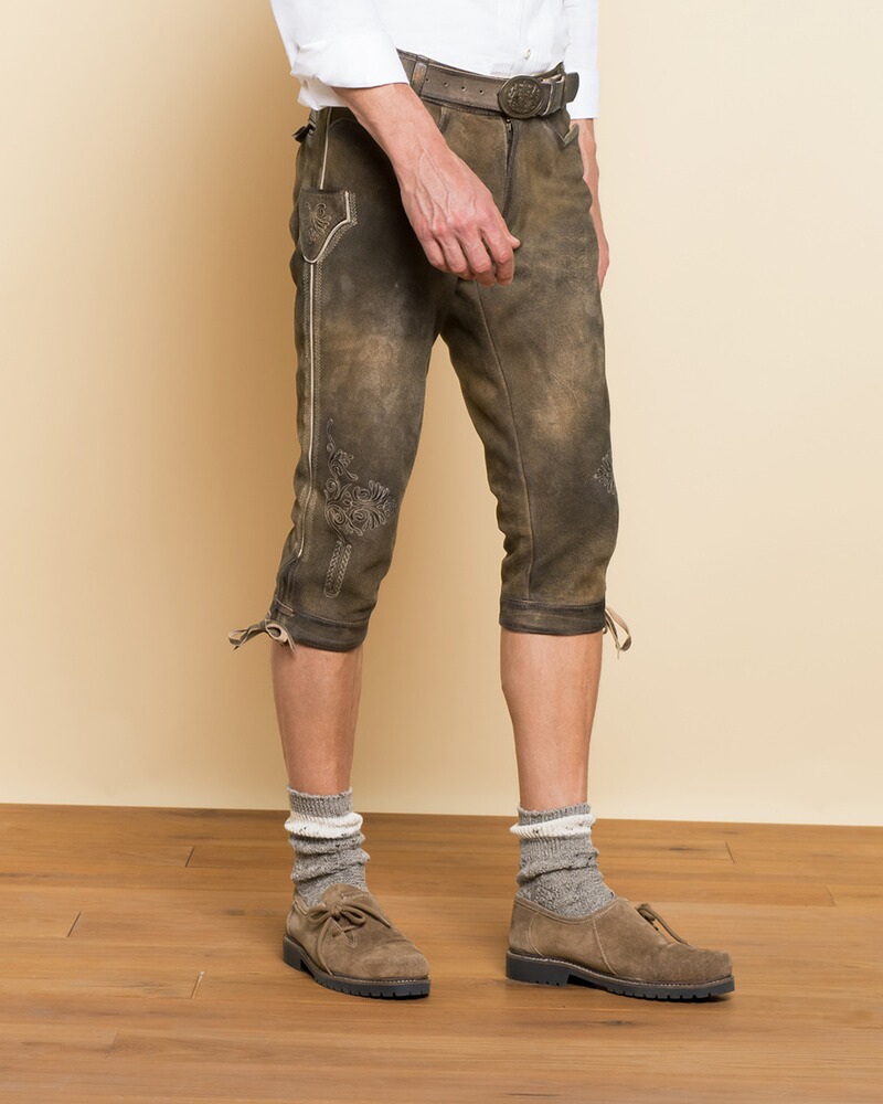 Kniebundlederhose mit Gürtel, Luis Steindl
