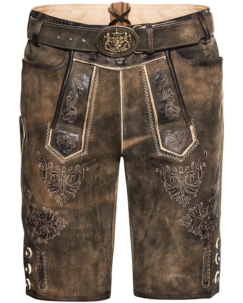 Kurze Lederhose mit Gürtel