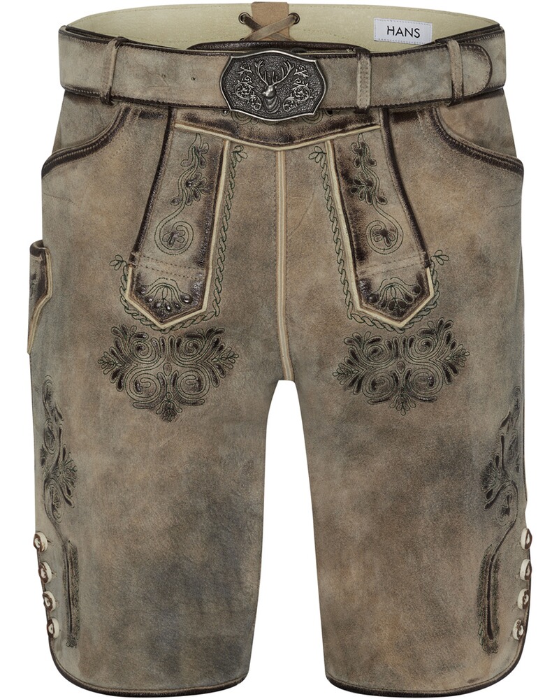 Kurze Lederhose Ostsee mit Gürtel