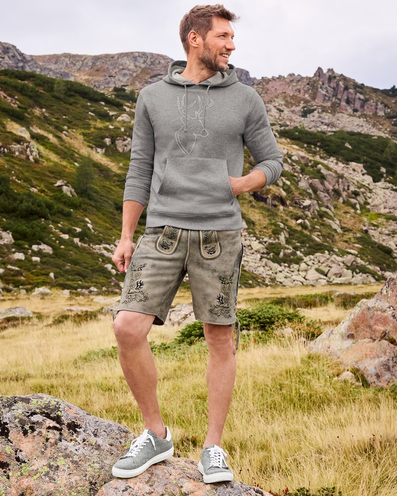 Kurze Lederhose mit Gürtel, REITMAYER
