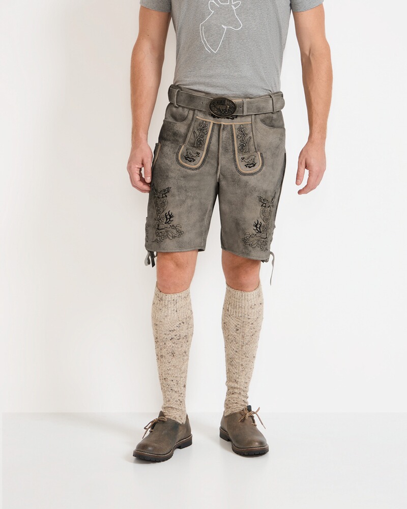 Kurze Lederhose mit Gürtel, REITMAYER