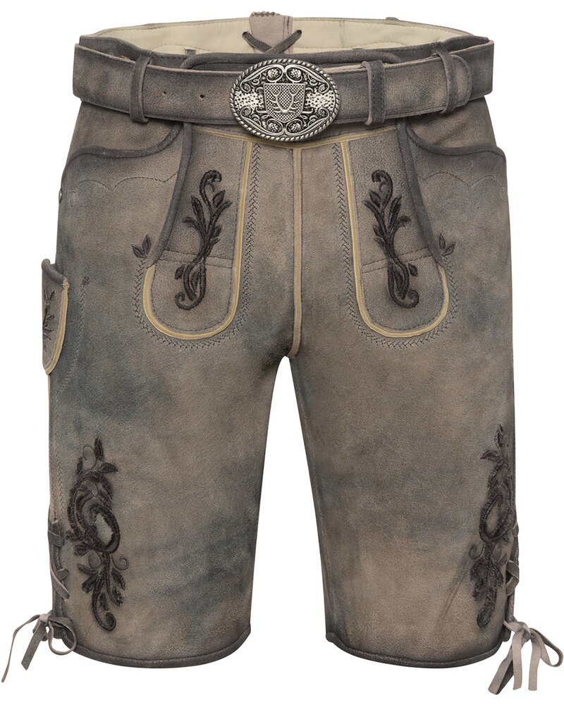 Kurze Lederhose mit Gürtel