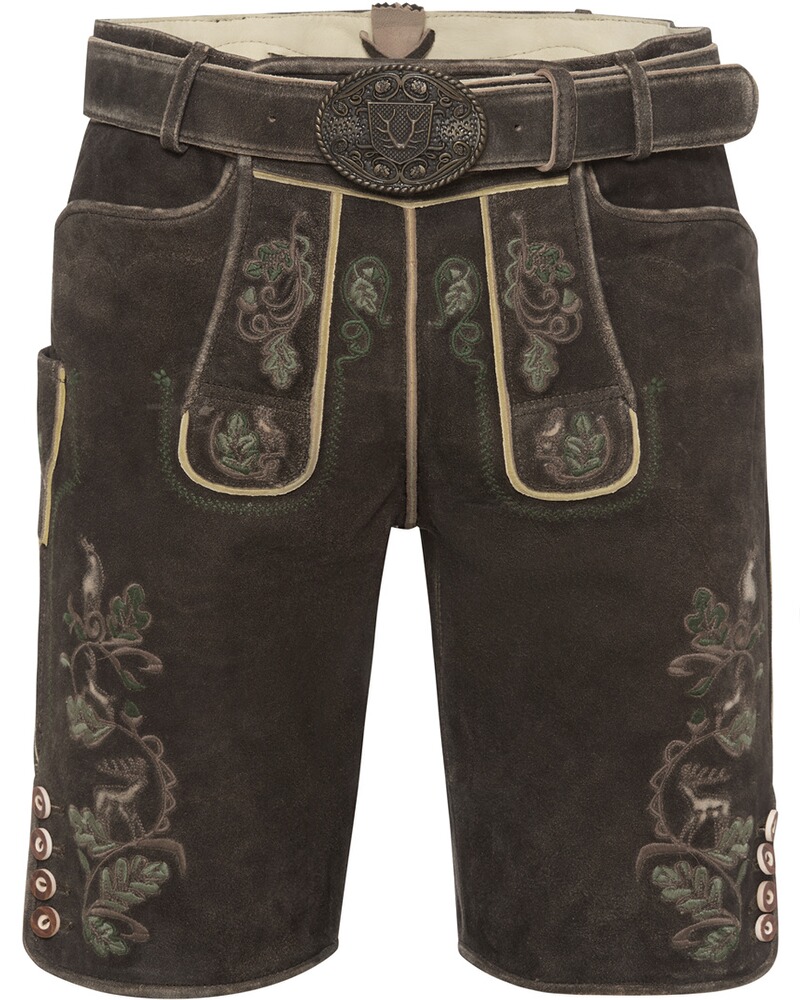 Kurze Lederhose mit Gürtel