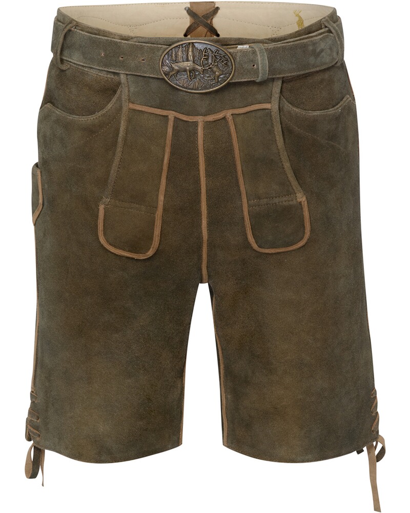 Kurze Lederhose mit Gürtel