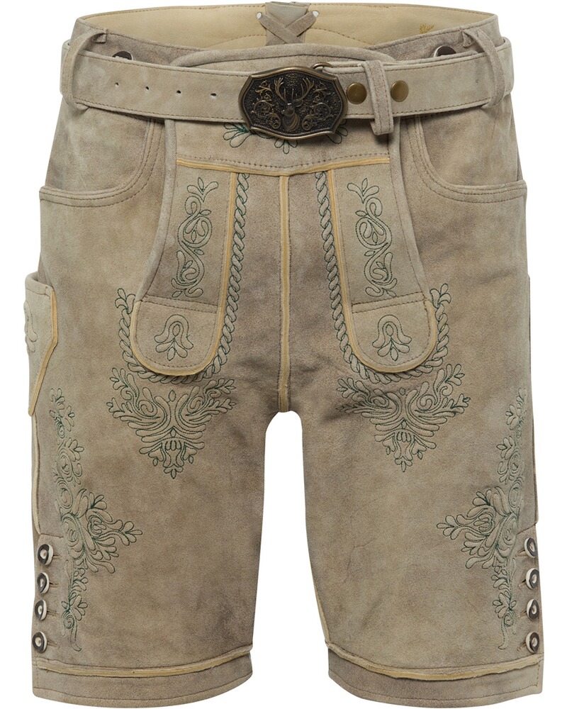 Kurze Lederhose mit Gürtel