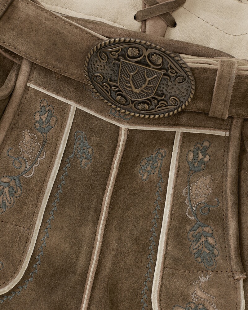 Kurze Lederhose mit Gürtel, Krüger Buam