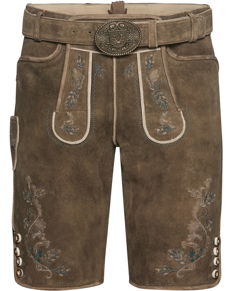Kurze Lederhose mit Gürtel