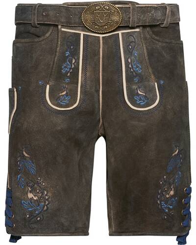 Kurze Lederhose mit Gürtel, Krüger Buam